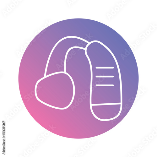Hearing Aid vector icons stock illustration