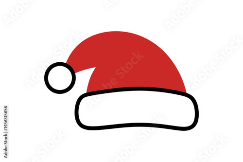 Santa hat christmas holiday celebration icon vector