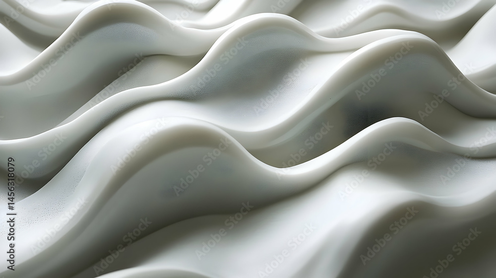 Obraz premium Abstract wavy patterns of light gray forms.