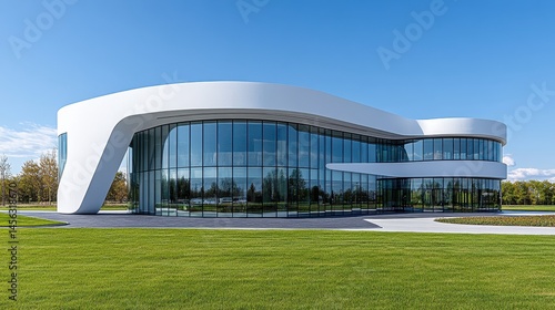Futuristic architecture embodying sustainable design and advance