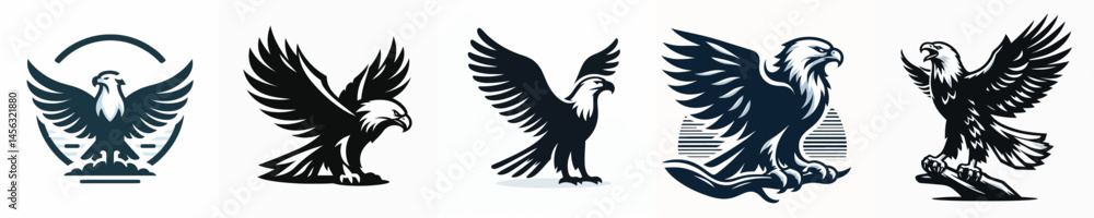 Obraz premium vector silhouette of an eagle