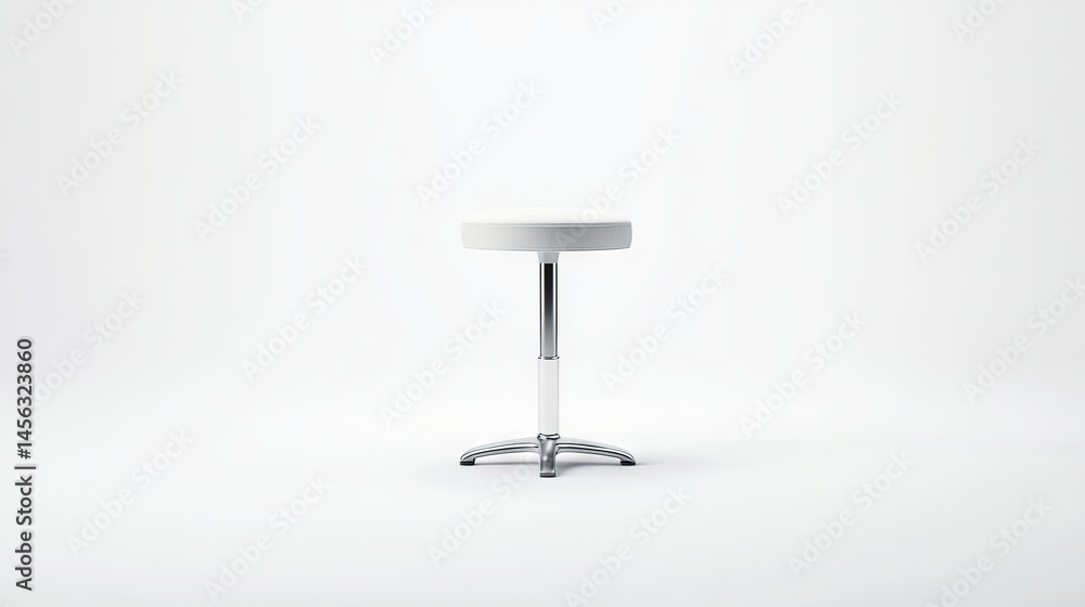 shot of a simple white stool. shot of a simple white stool.