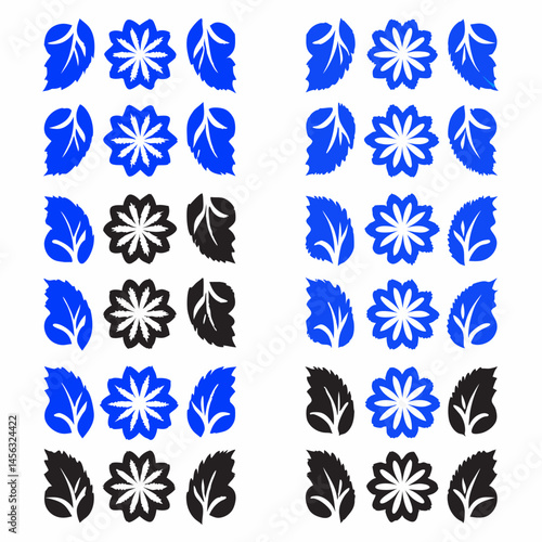 Wallpaper Mural Outline flower set for artistic designs Torontodigital.ca