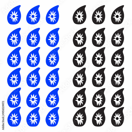 Wallpaper Mural Outline flower set for artistic designs Torontodigital.ca