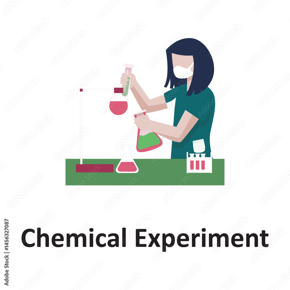 Chemical experiment,Vector illustration which can easily modify or edit which can easily modify or edit
