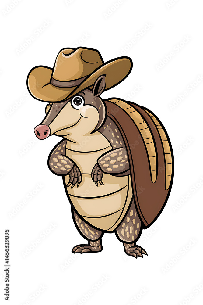 Obraz premium cowboy armadillo character