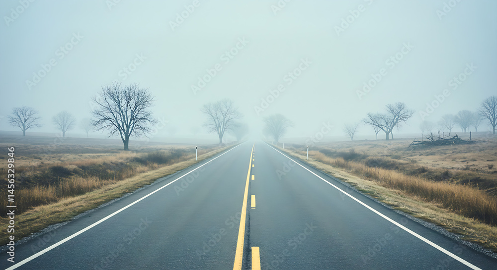 Fototapeta premium Road in the mountains, The Lonely Road Ahead, road in the desert, the road to the sky, driving on the road, country road in the desert