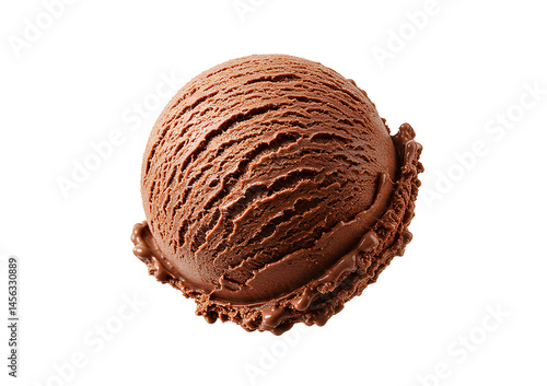 Chocolate ice cream scoop PNG. creamy chocolate ice cream with scoop of gelato PNG Summer ice cream dessert full of chocolate cream isolated