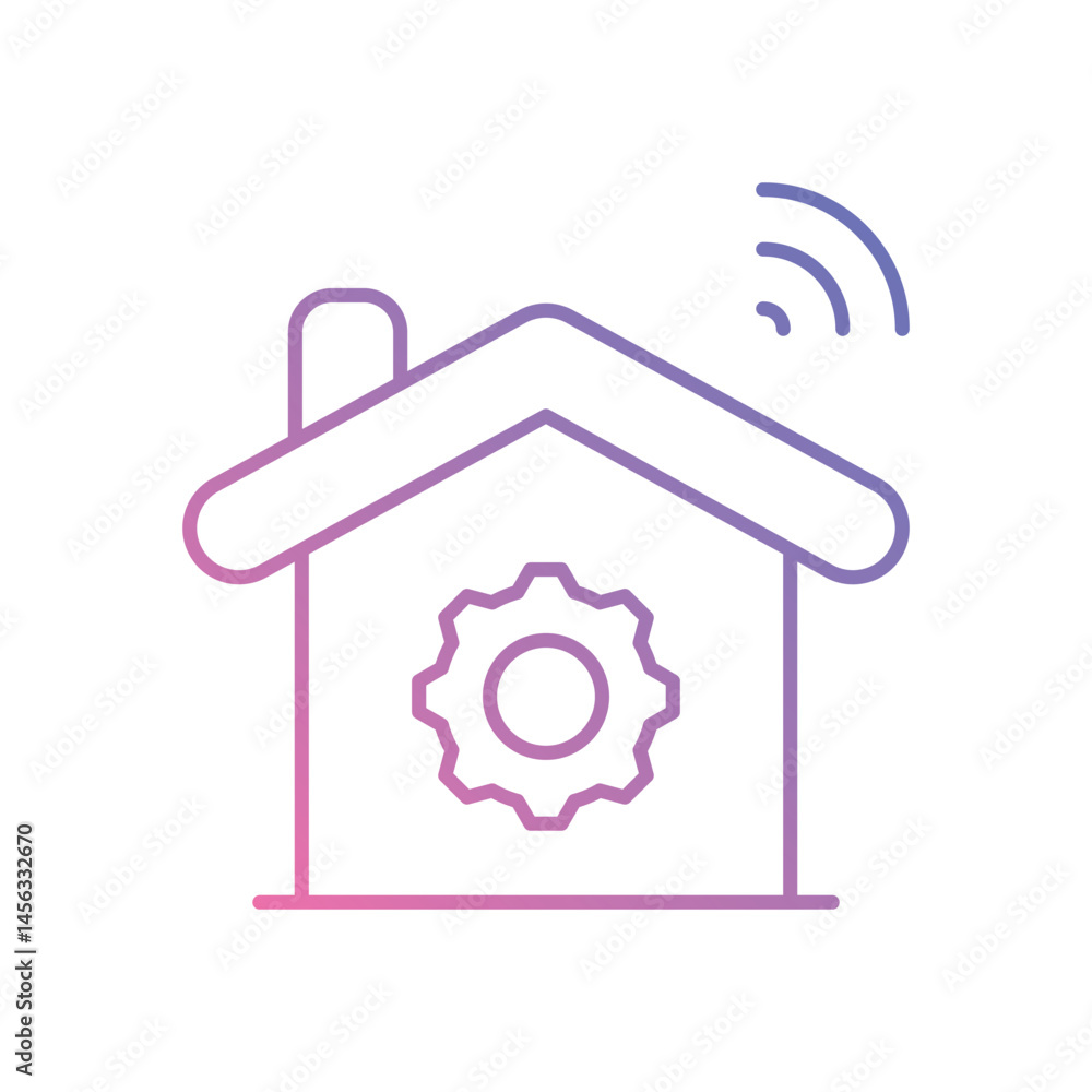 Smart Home Integration vector icons stock illustration Smart Home Integration vector icons stock illustration