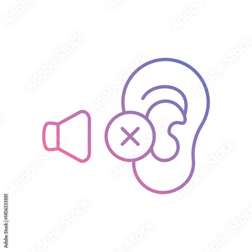 Hearing Loss vector icons stock illustration