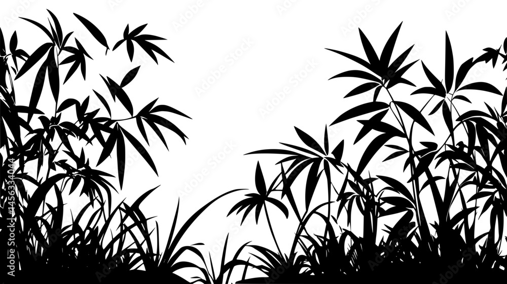 Fototapeta premium Patterns Forming In Wild Growth, vector illustration art