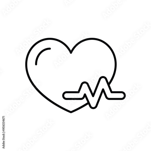 Heart Beats vector icons stock illustration