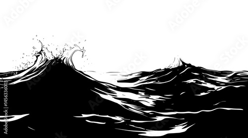 Splashing Water During Sharp Turn, vector illustration art