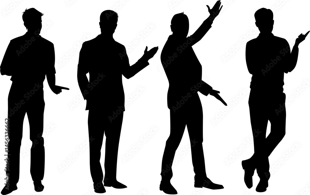 Obraz premium Business presentation silhouette vector design