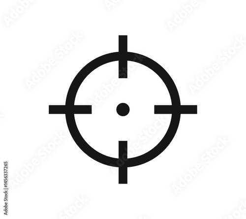 Gun sight isolated crosshairs bullseye vector image