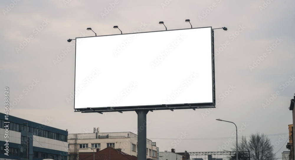 Fototapeta premium blank billboard on the side of the road with a clean view