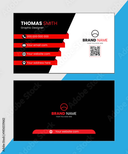Minimalist print business card design template.