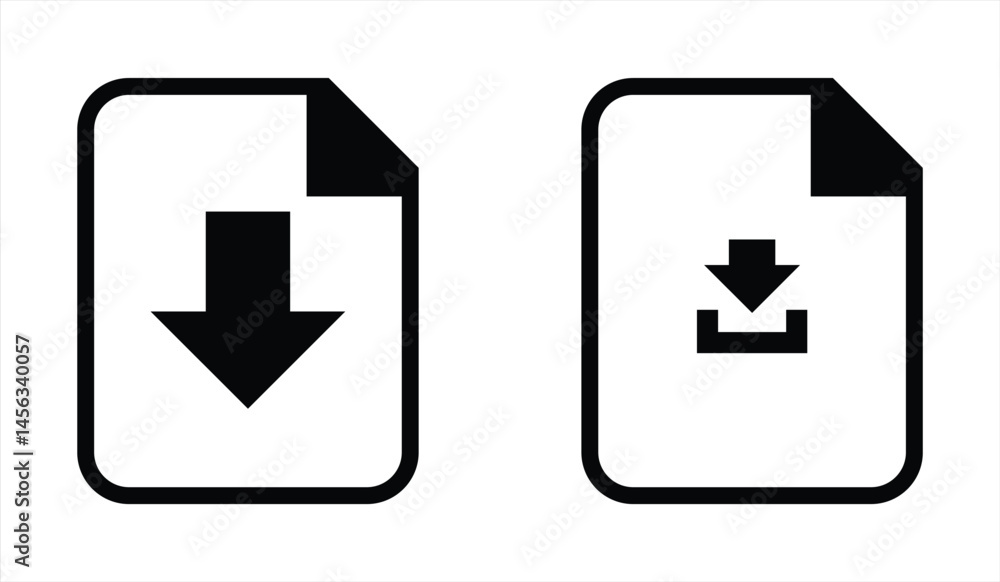 download icon. file and document download vector illustration download icon. file and document download vector illustration