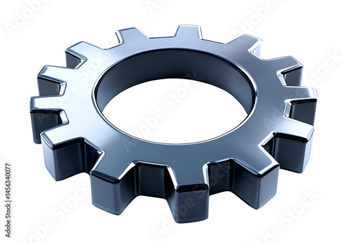 Obraz na płótnie 3D Render of Settings Gear on Transparent Background w salonie
