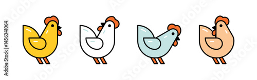 Chicken Logo. Icon design. Template elements

