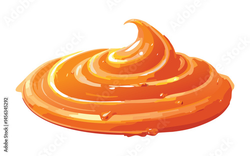 sauce of caramel flavor - vector illustration
