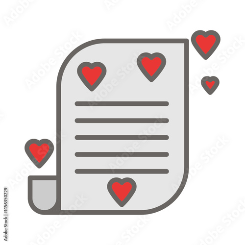 Romantic poem Vector Icon