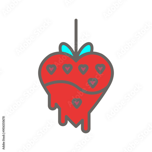Chocolate fondue Vector Icon