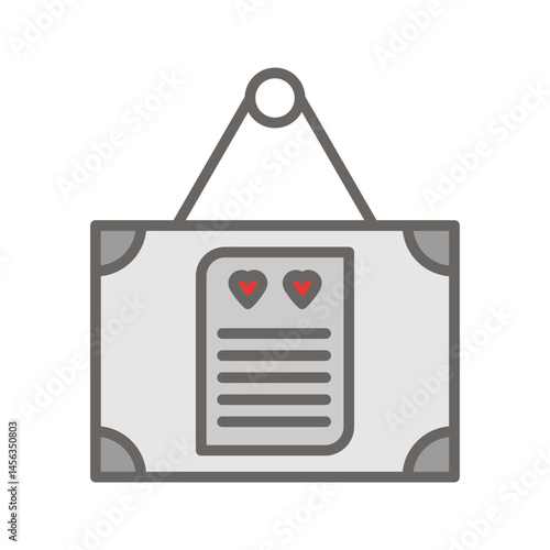 Love poem in a frame Vector Icon