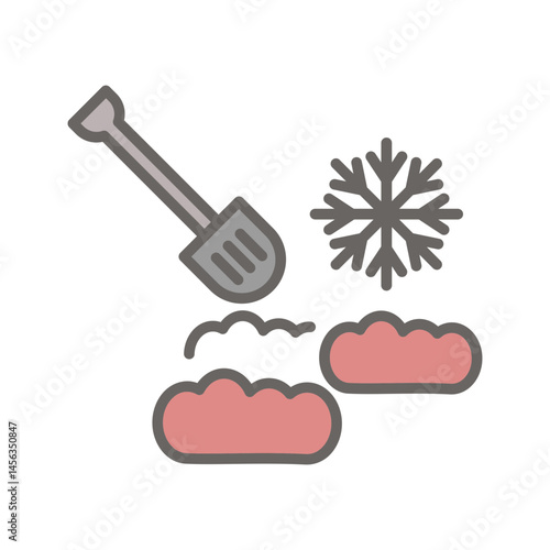 Snow shovel Vector Icon