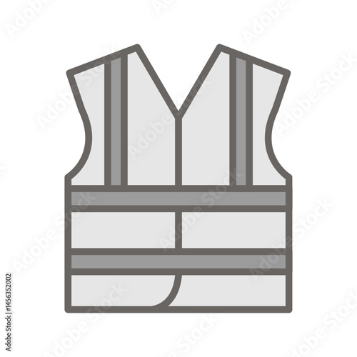 Reflective vest Vector Icon