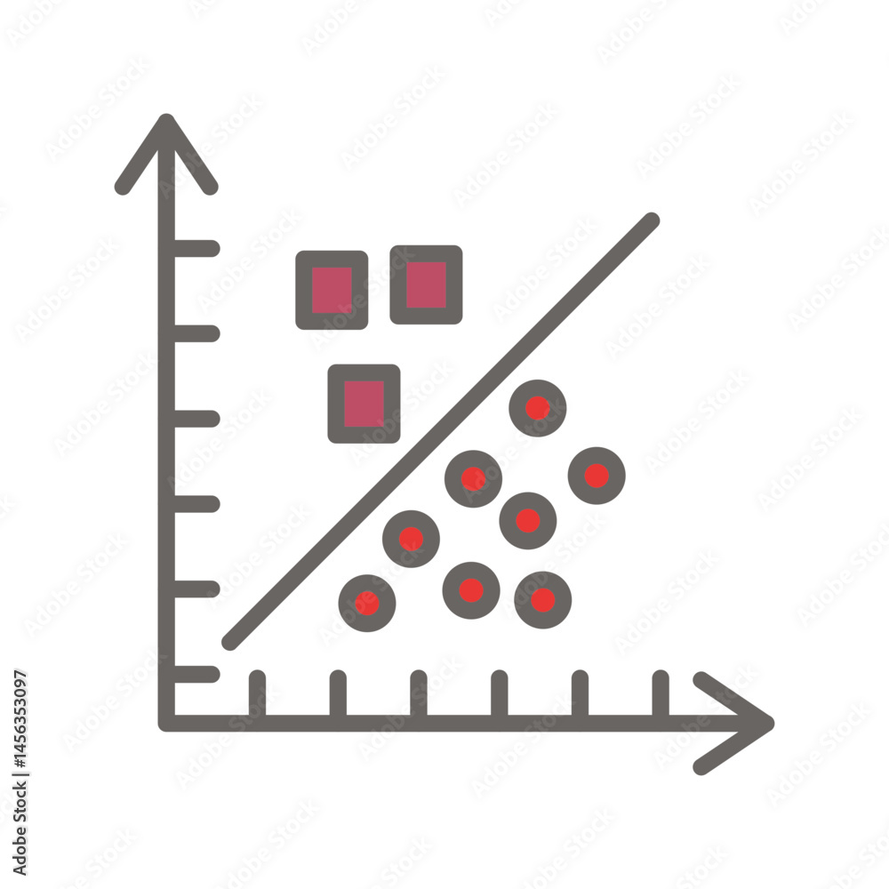 Cluster Analysis Vector Icon Cluster Analysis Vector Icon