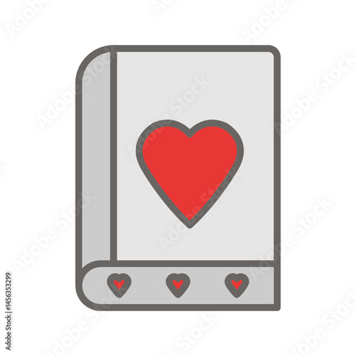 Romantic photo album Vector Icon