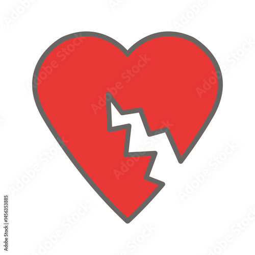 Broken Heart Vector Icon