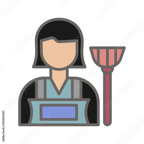 Housekeeper Vector Icon