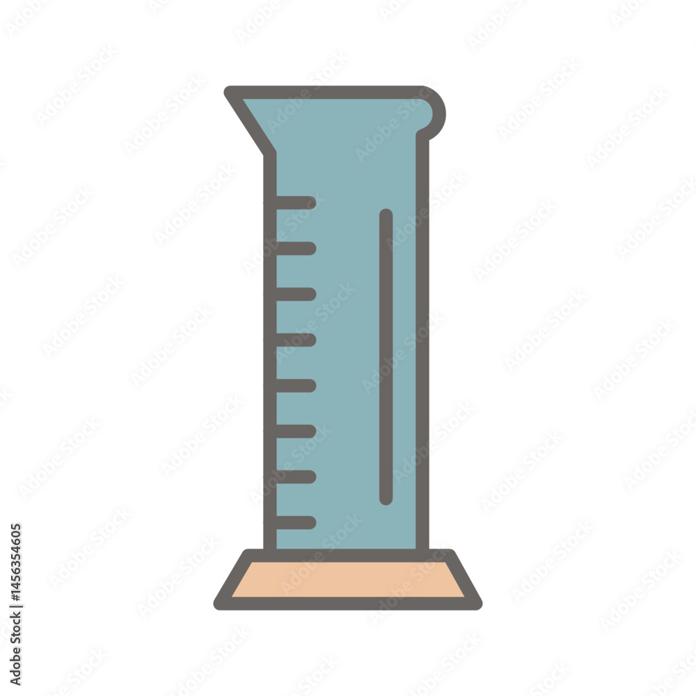 Graduated Cylinder Vector Icon Graduated Cylinder Vector Icon