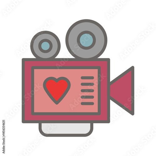 Love story movie Vector Icon