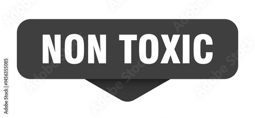 non toxic sticker. non toxic sign on transparent background