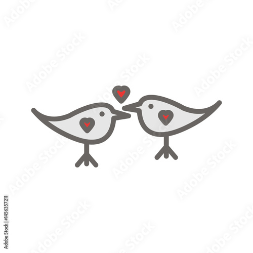 Lovebirds Vector Icon