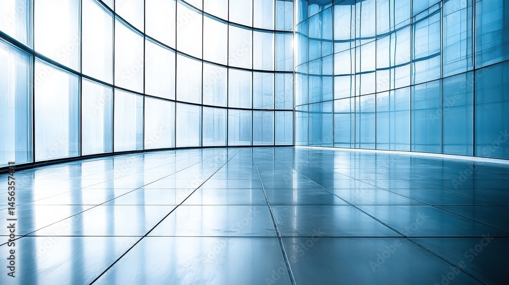 Modern building interior with clean lines and blurred motion sug Modern building interior with clean lines and blurred motion sug