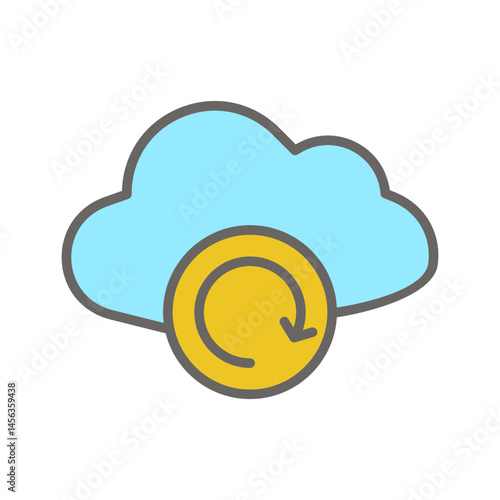 Cloud Backup Vector Icon