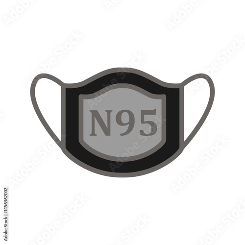 N95 mask Vector Icon