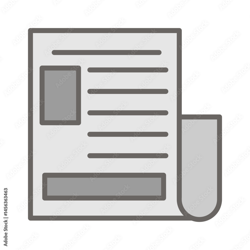 Newspaper Vector Icon Newspaper Vector Icon
