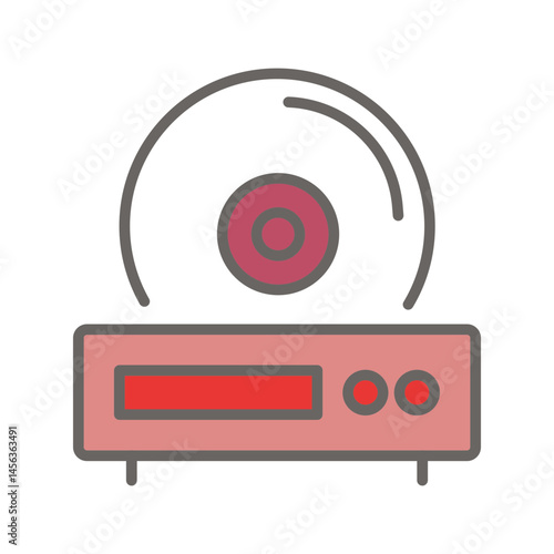 Portable DVD Player Vector Icon