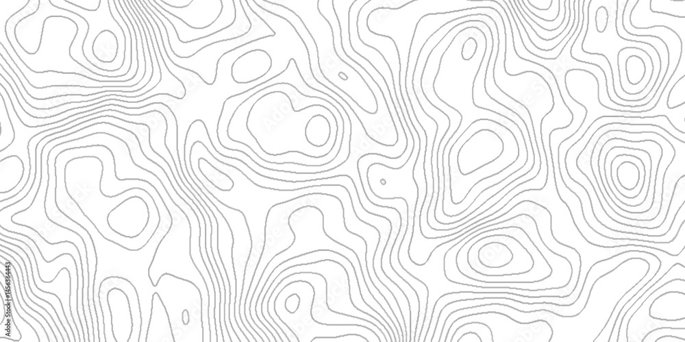 Fototapeta premium Abstract Topographic map background with wave line, topographic wavy pattern design, geographic mountain relief diagram line paper texture Imitation of a geographical map.