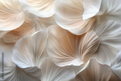 Wallpaper Mural Delicate beige flower petals soft texture background abstract floral design Torontodigital.ca