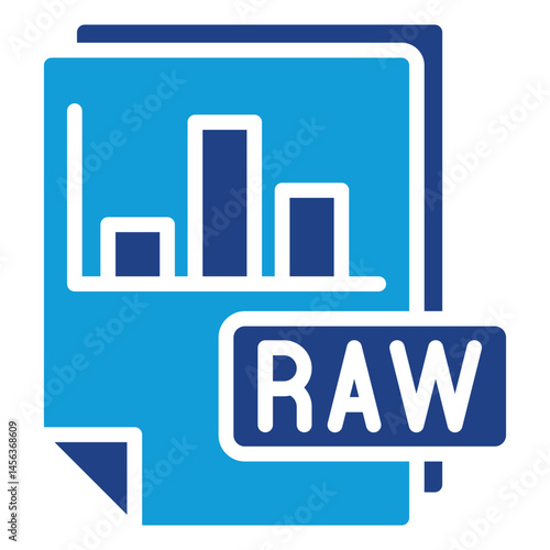 Raw Data Dual Tone Blue Fill - Raw Data Analysis Chart