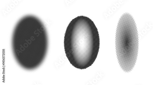 black white circular halftone dot pattern. vector eps
