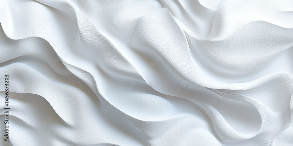 Fototapeta premium Elegant abstract background featuring smooth white and grey fluid waves, perfect for clean, modern, and sophisticated designs.