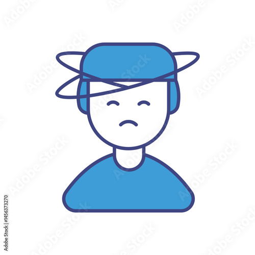 Anxiety vector icons stock illustration