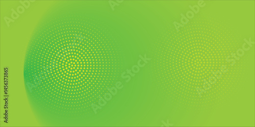 Modern Abstract Background with Halftone Element and Yellow Green Gradient Color